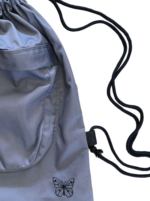 Skopåse med ficka - Not Just a Shoe Bag - Charcoal - CWSG - Mitzie Mee Shop