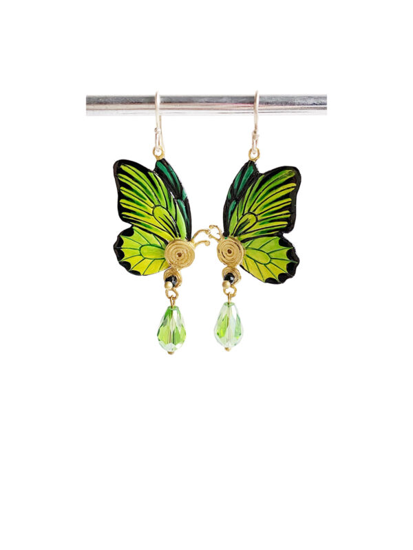 Gröna Fjärilsörhängen Sydney - Jewelry Art by Mim - Handgjorda smycken - Mitzie Mee Shop