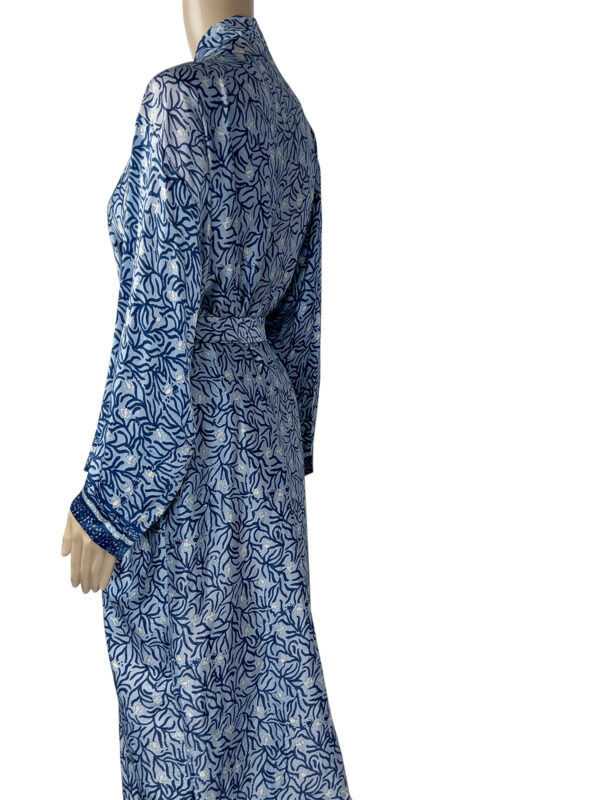 Silk Robe - Blå Morgonrock i Siden - Ketut Riyanti - Fair Fashion från Bali - Mitzie Mee Shop