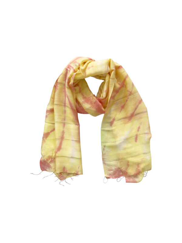 Tie-dye Pastell Scarf - Siden & Bomull - Mitzie Mee Shop