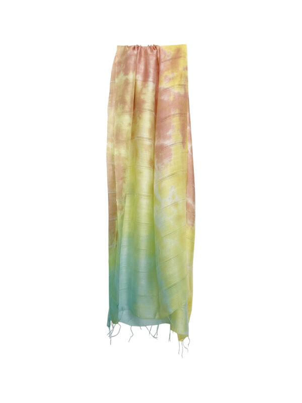Tie-dye Pastell Scarf - Siden & Bomull - Mitzie Mee Shop